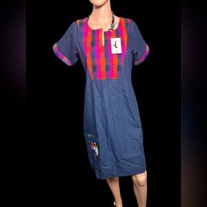 Colorful Plaid Women's Dress